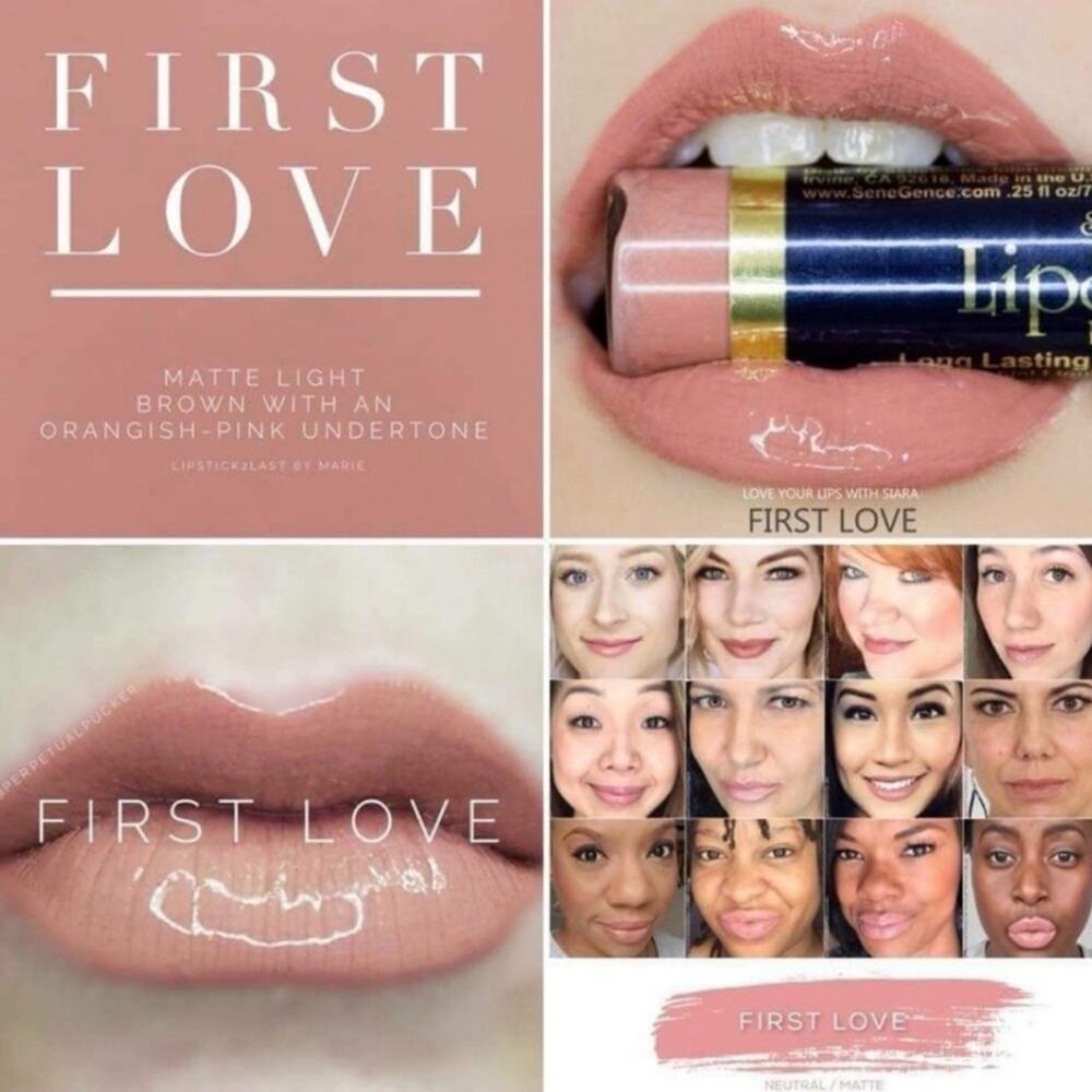 LipSense First Love Matte Lipstick - Light Brown with Orangish-Pink Undertone